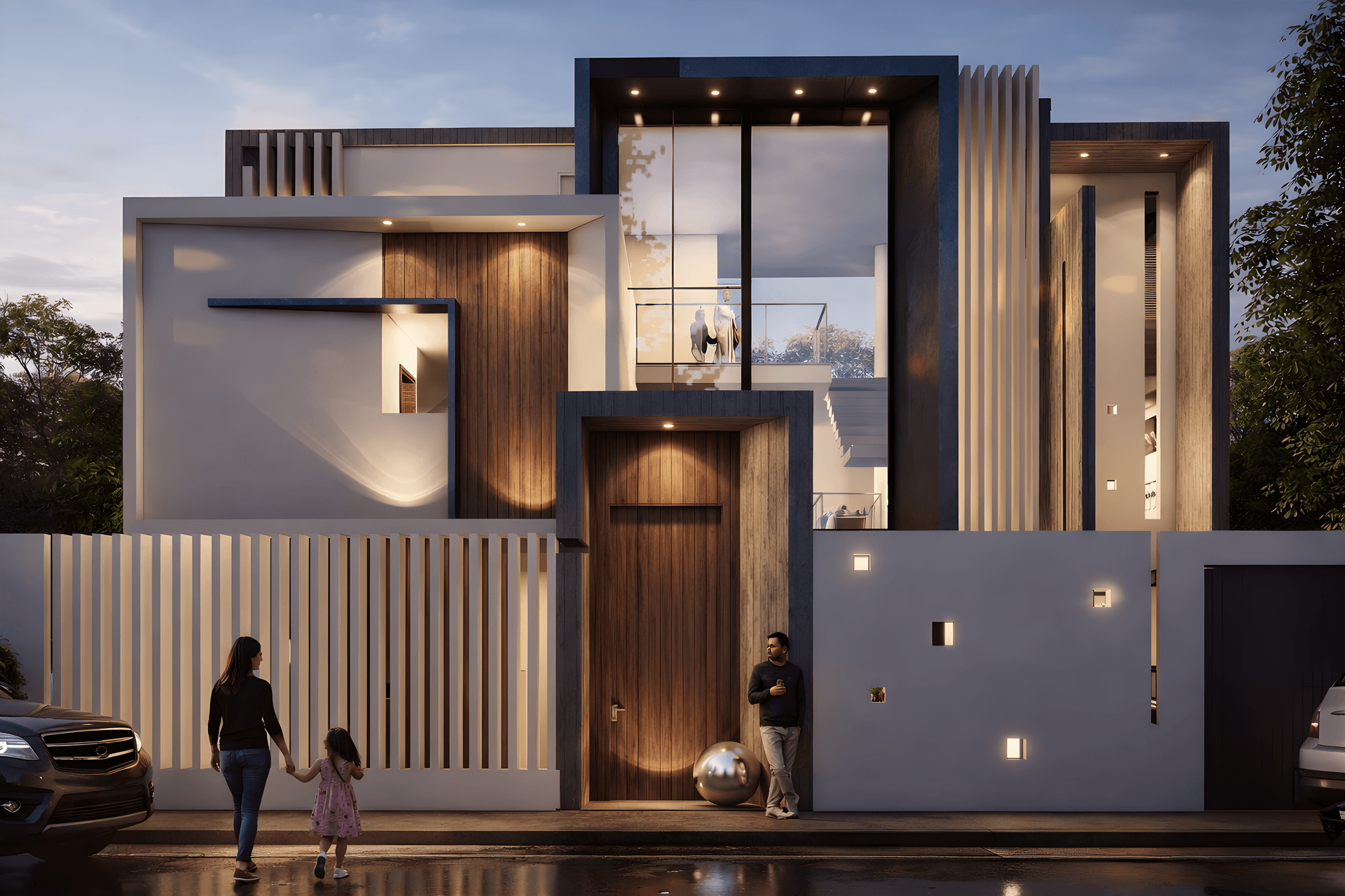 Render fachada Agüero Architects